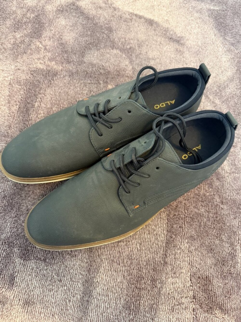 ALDO Men's Navy Blue Casual Dress Shoes Derby Lace Up Size 10M VGUC